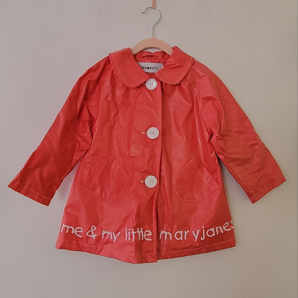 Trumpette Maryjane Rain Coat Size 4-5 years Girls